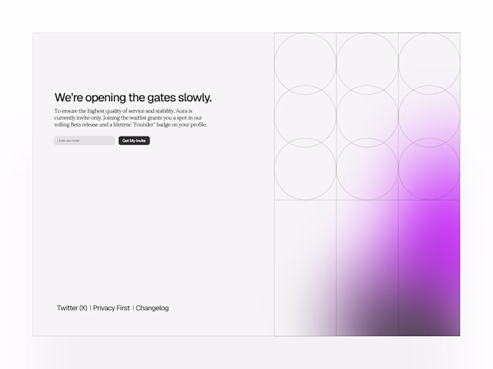 A waiting list page design