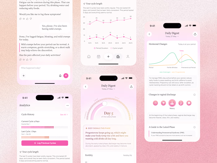 Women Wellness Mobile App Design