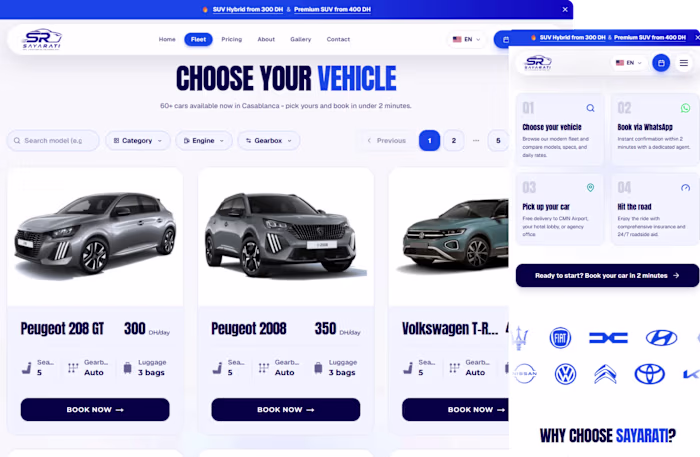 Sayarati | Car Rental Platform Casablanca