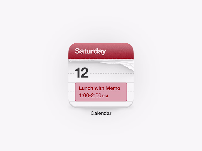 Calendar widget from the past