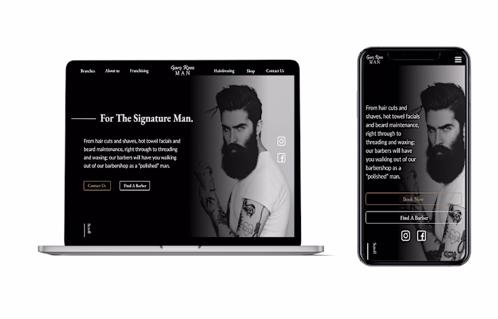 Gary Rom Man — Signature Barber Website Redesign
