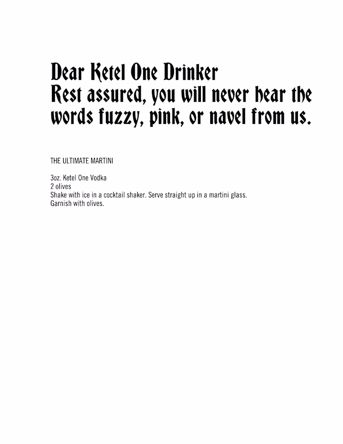 Ketel One Point of Sale Display
