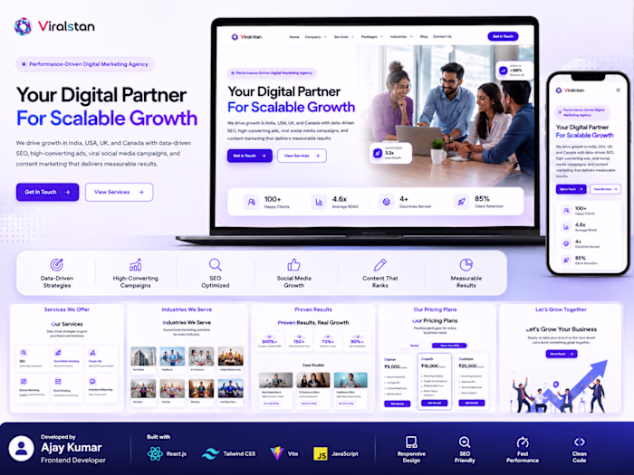 Developed a modern and responsive