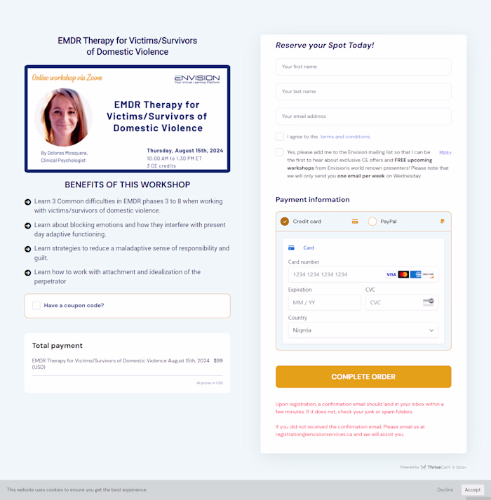 Thrivecart Checkout
