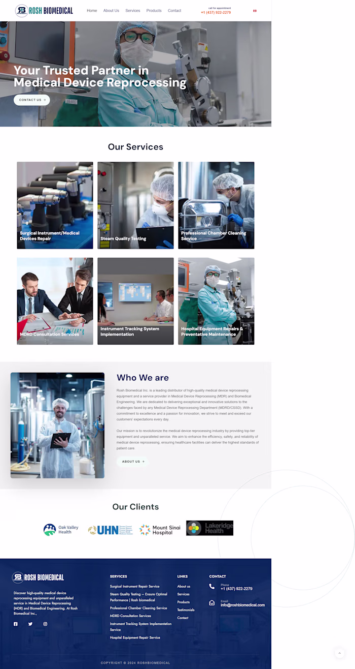 While developing the Rosh Biomedical