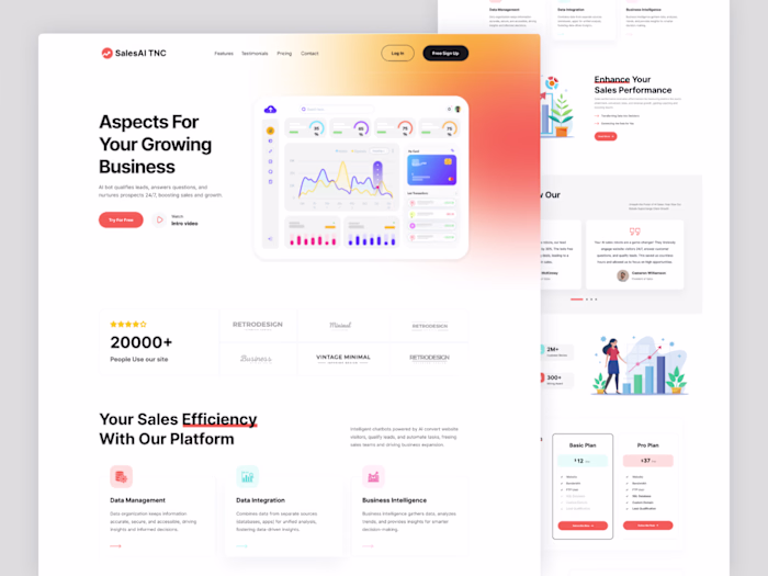 SalesAi TNC - Technology Website Template