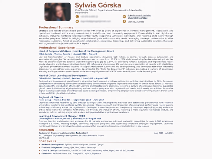ATS-Optimized Executive Resume
A professionally designed,