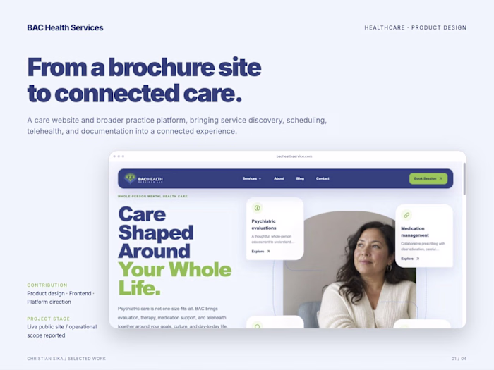 BAC Health Services: From a Brochure Site to Connected Care