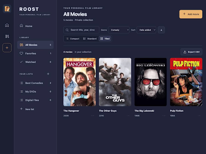 Roost — Personal Film Library