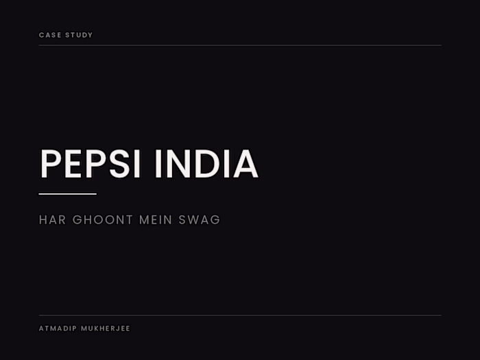 Pepsi India — Har Ghoont Mein Swag