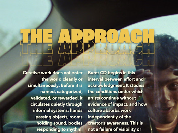 The Approach — Burnt CD Creative Treatment