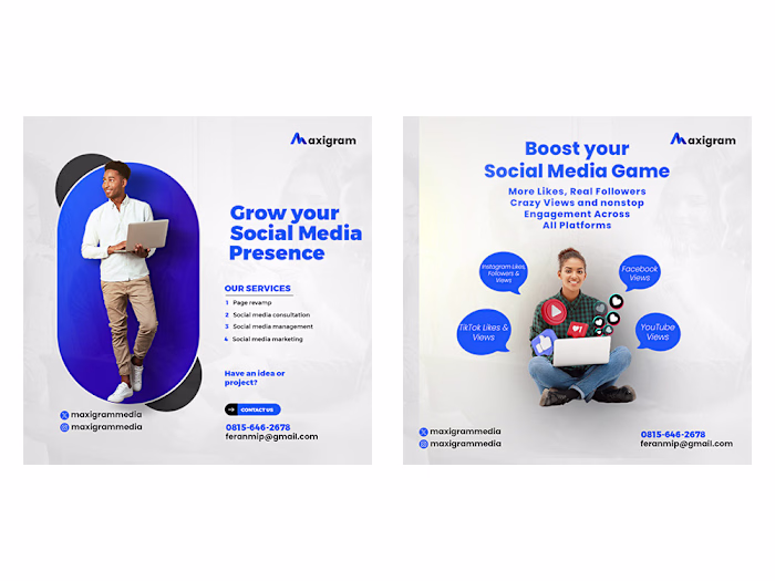 MAXIGRAM – SOCIAL MEDIA SERVICE PROMOTION