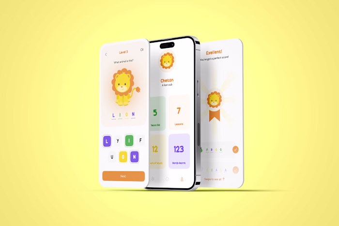 Kids Learning App Mobile UI