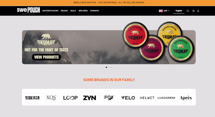 Swepouch Shopify Store Design and Development