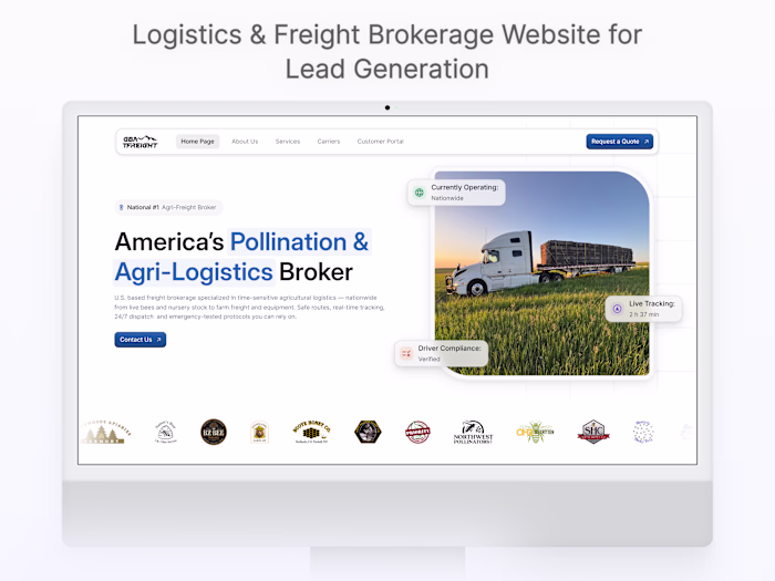 Agri-Logistics Website Redesign Project