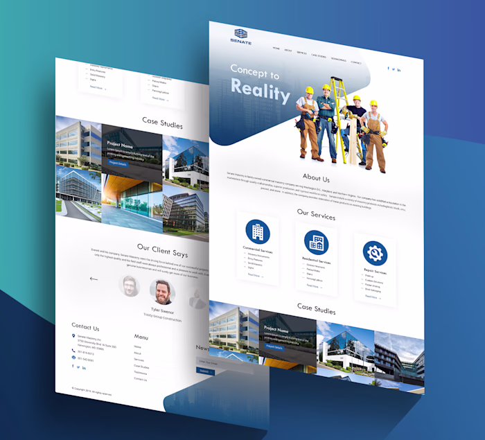 Construction & Masonry Services Website