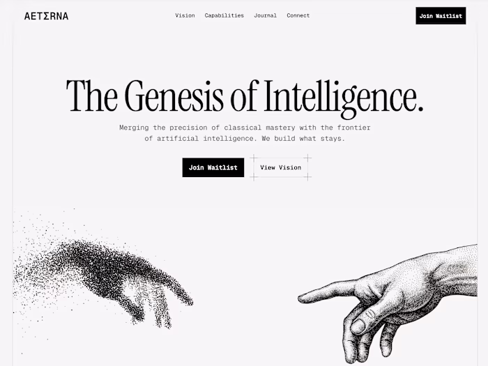 Aeterna — AI Startup Website & Framer Template