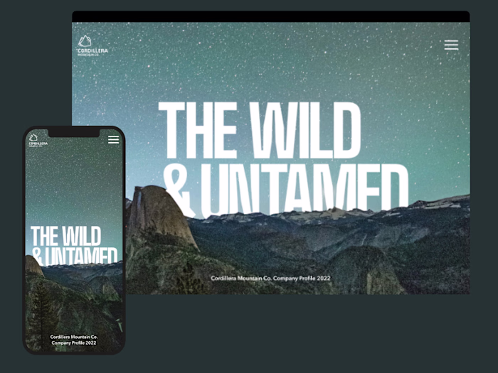 Responsive Website — Cordillera Mountain Co