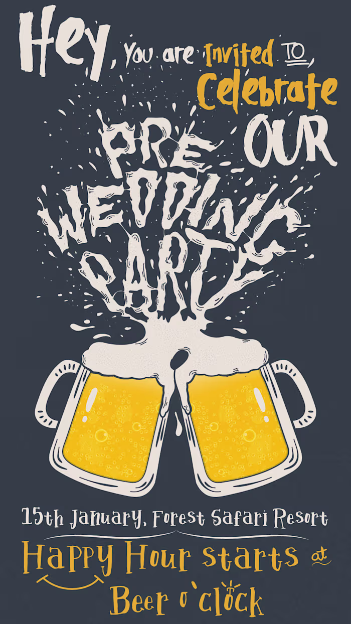 Pre-Wedding Party Invitation Design