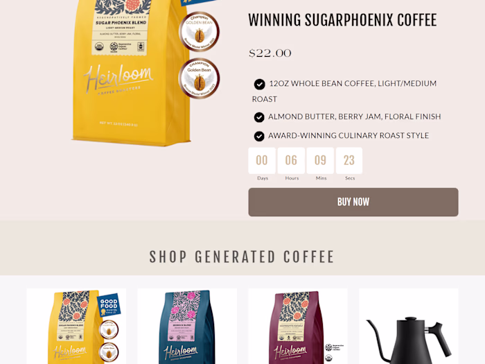 SHOPIFY LANDING PAGE