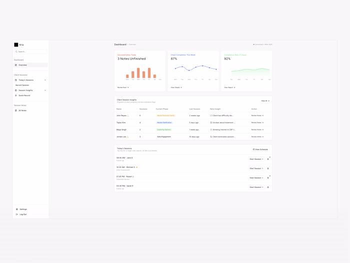 ARIA – Automating Therapy Notes Before the Session Ends