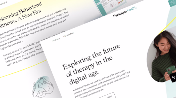 Website Development for Healthcare Tech Startup