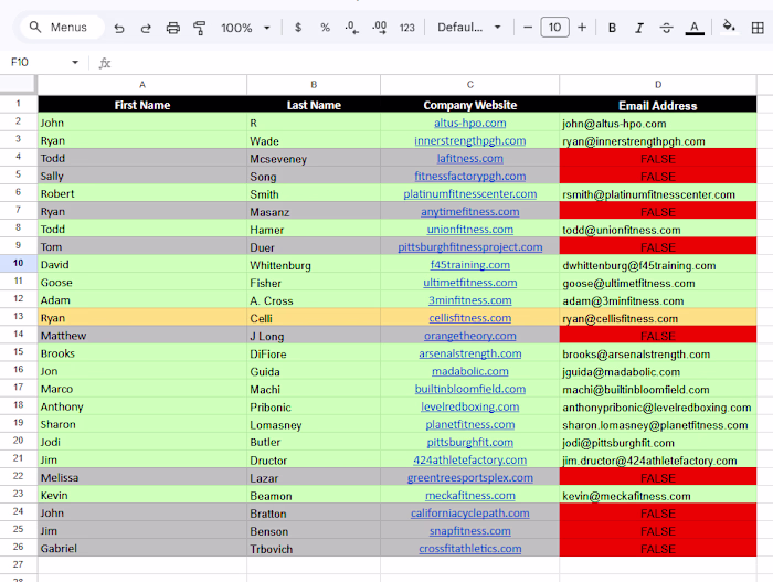 Email Validation Check
