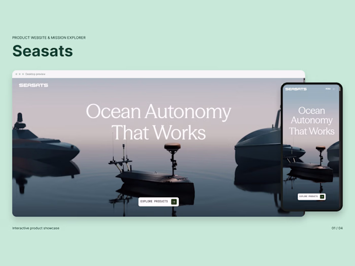 Seasats — Ocean Technology Website Recreation Study