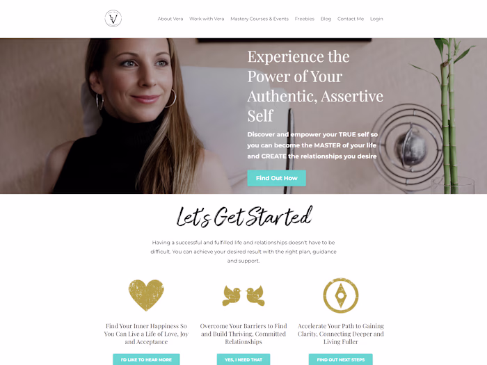 Vera Velini Kajabi Website Development