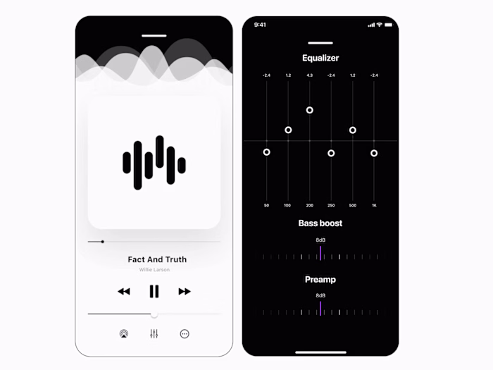 Audio Player UI | High-Contrast Equalizer Concept