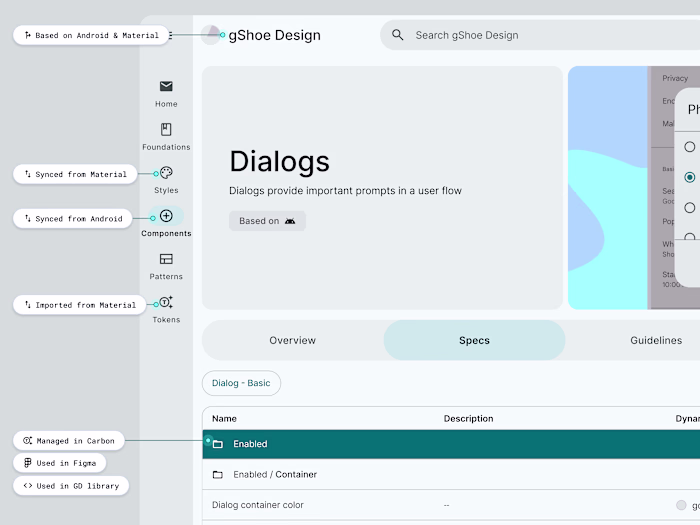 Building data-driven design systems for Google teams