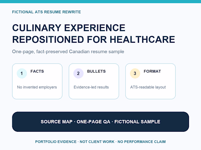 Healthcare Resume Rewrite — Fictional Job Master Case