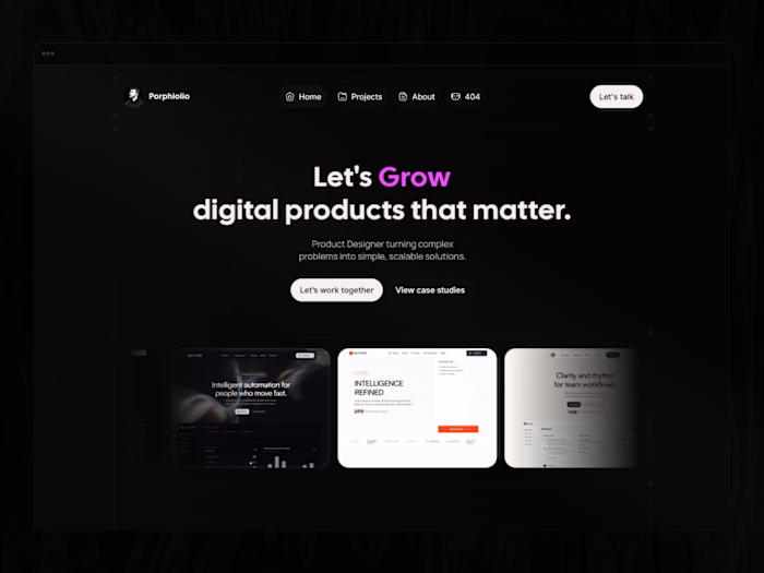 Porphiolio - Framer Portfolio Template
