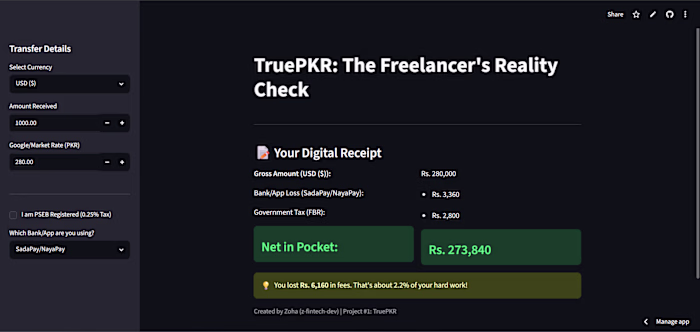 TruePKR — The Freelancer's Reality