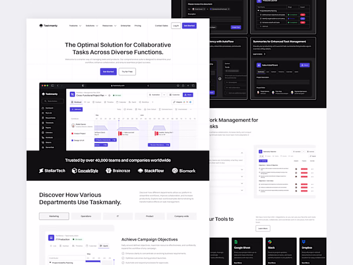 Taskmanly UI Kit - Task Management Landing Page