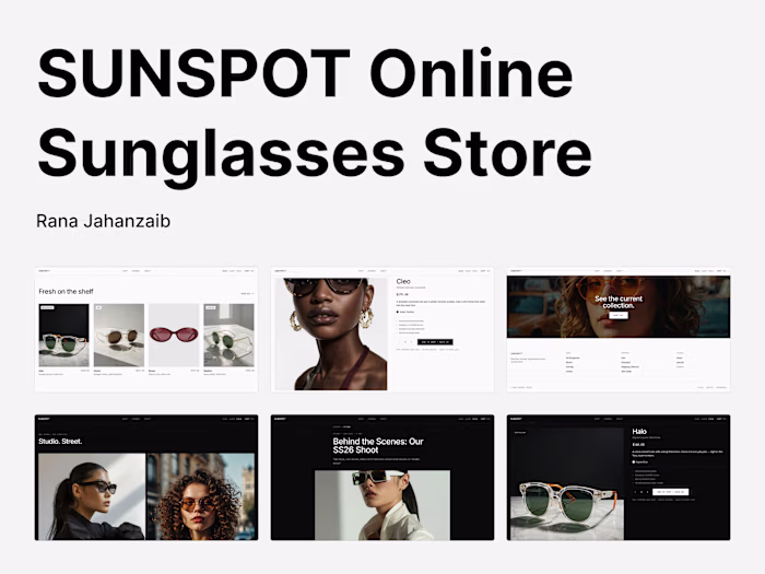 SUNSPOT: Online Sunglasses Store

An online
