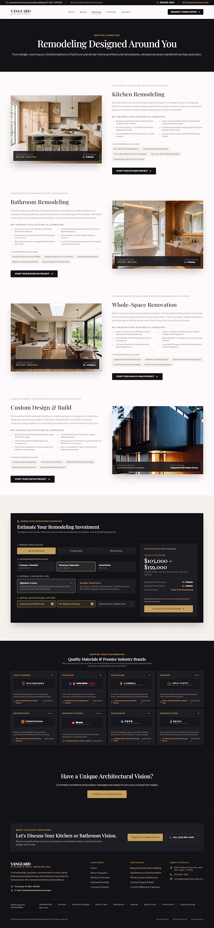 Modern Kitchen & Bath Remodeling Website