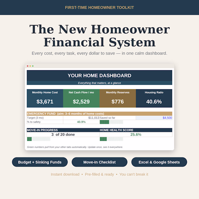 A complete first-year homeownership system