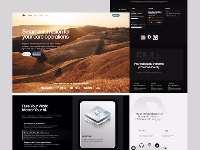 Enterprise AI & Workflow Automation Landing Page