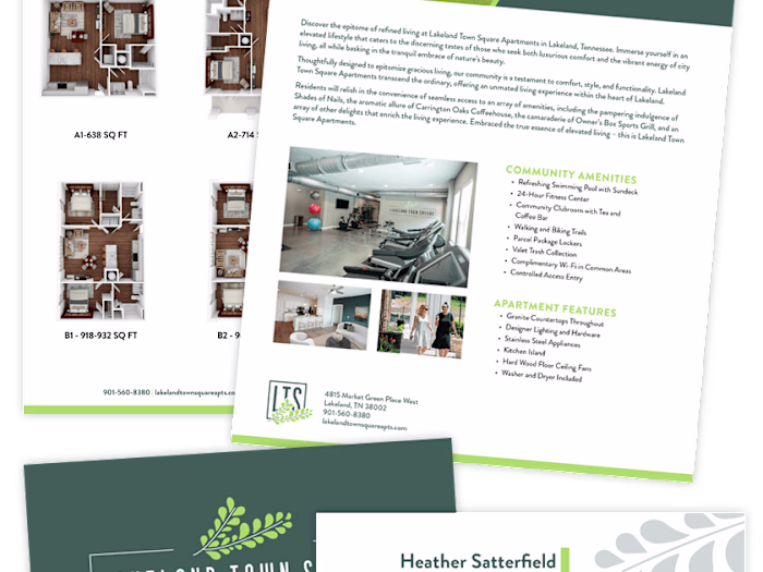 Apartment Community Sell Sheet and Business Card