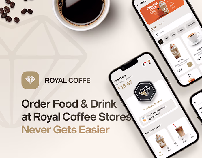 ROYAL COFFE MOBILE APP on Behance