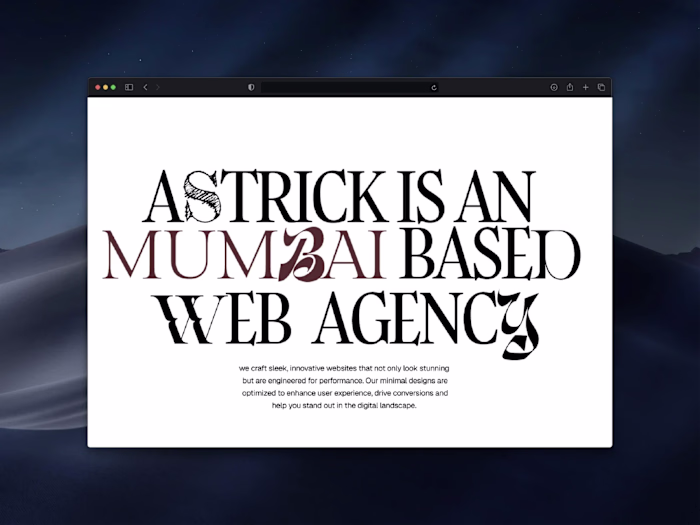 Astrick Landing Page Framer Website Design & Development