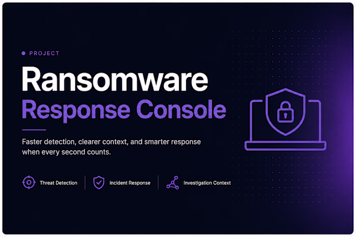 Ransomware Response Console
Description:

An incident response