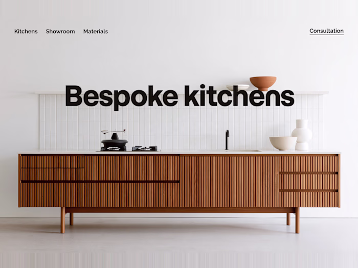 Bespoke kitchen websites, 2 designs