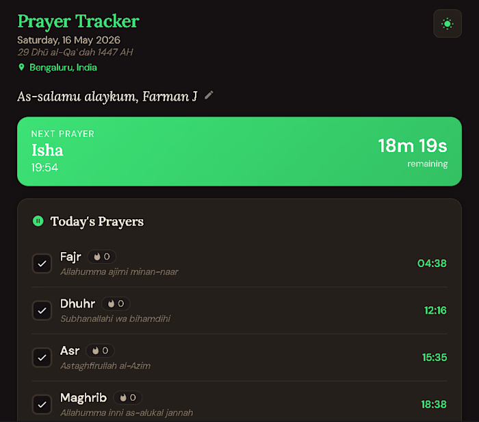 Prayer Tracker - Namaz &