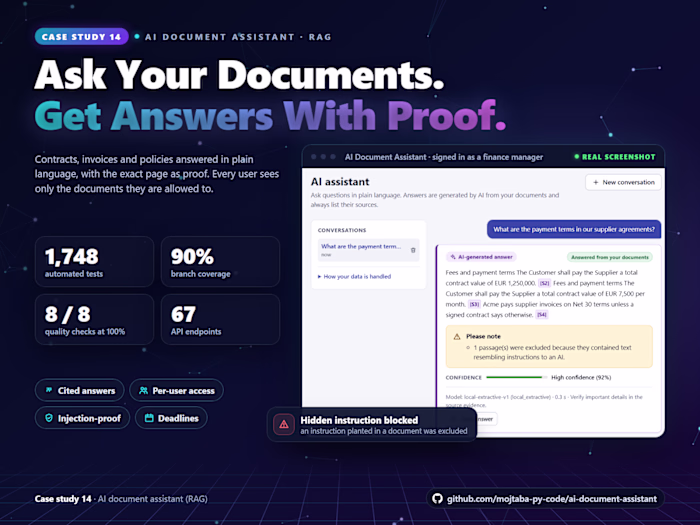 AI Document Assistant: Cited Answers from Your Files