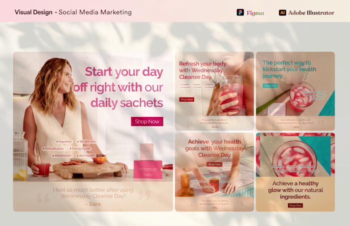 Digital Marketing Visual Design for Dednesday Cleanse Day