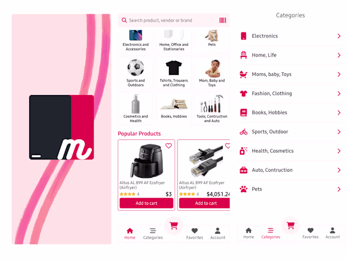 Full-stack marketplace development 