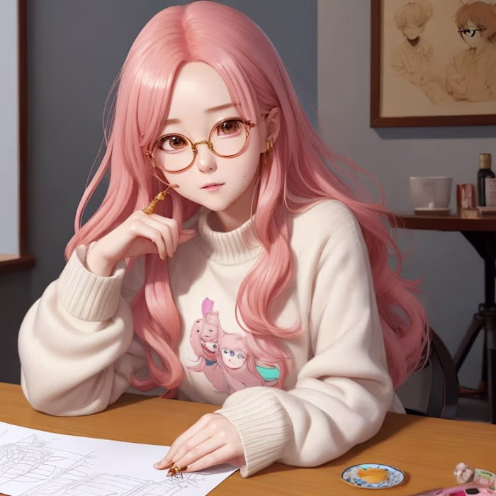 Cute Japanese Animated Character (Graphic Designing work)
