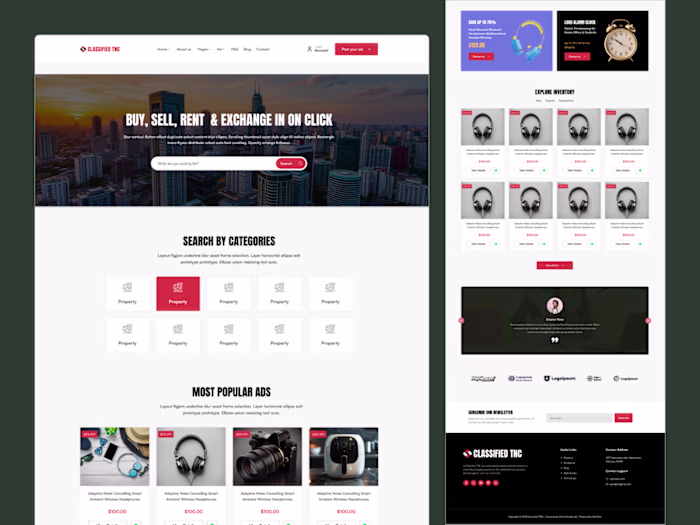 CLASSIFIED TNC - Retail & E-Commerce Website Template